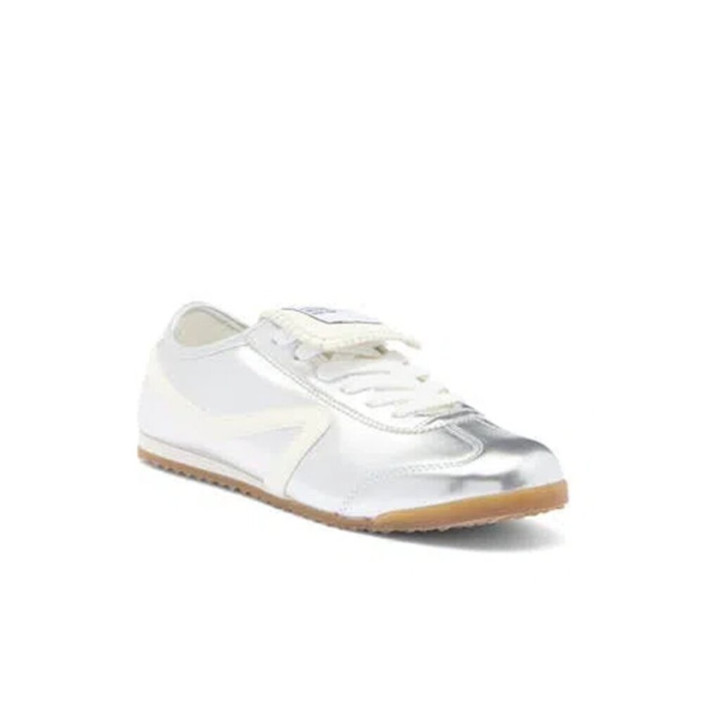 Steve Madden Jaiden Vegan Silver Metallic Leather Sneakers